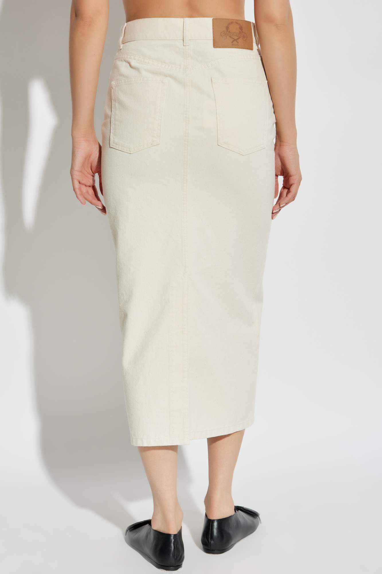 スカート MOSCHINO Women Skirts V01040517 Beige Skirt With Belt – Modecraze Inc.